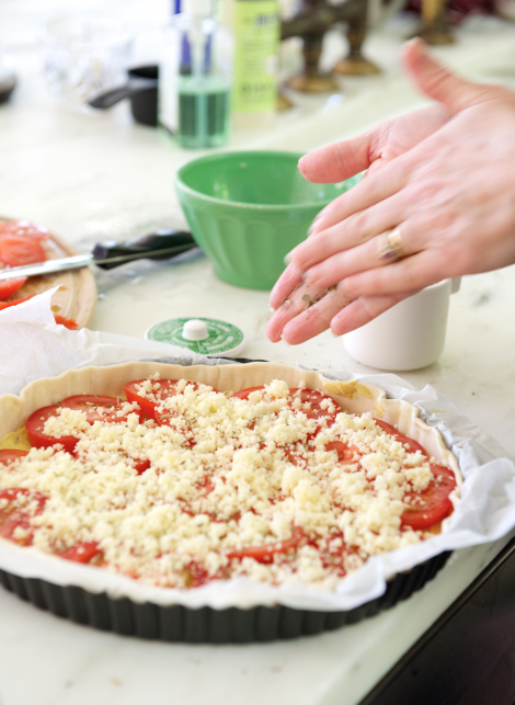 prep for tomatoe pie pic