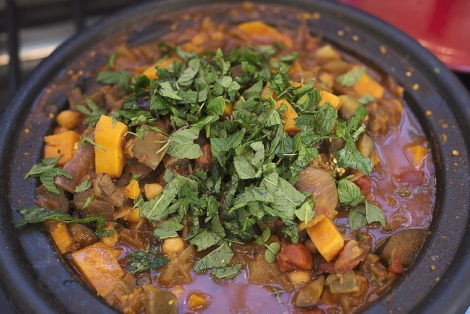 closeup vegetable tagine